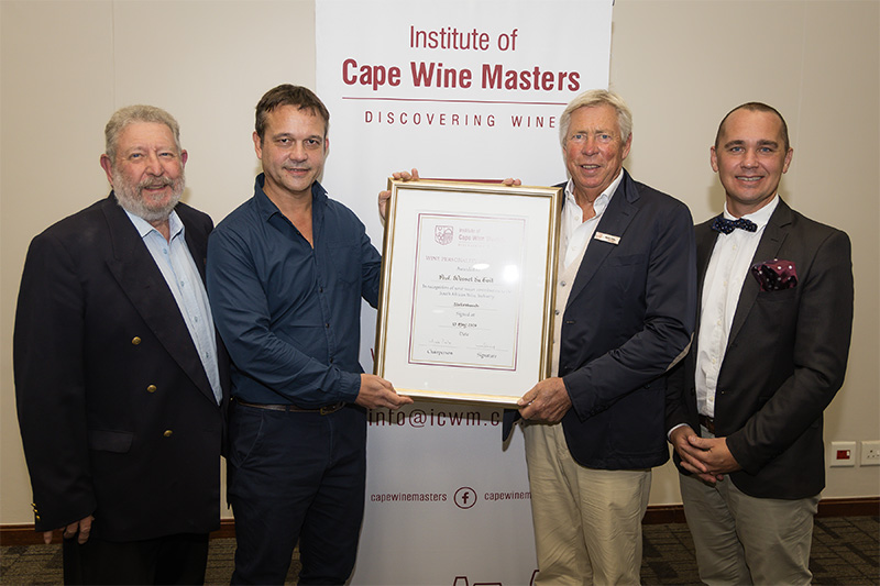 Cape Wine Masters, ICWM Wine Personality of the Year, SA Wine, Prof. Wessel du Toit